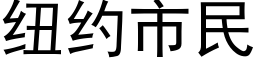 纽约市民 (黑体矢量字库)