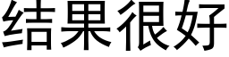 结果很好 (黑体矢量字库)