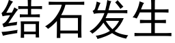 結石發生 (黑體矢量字庫)