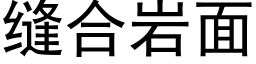 縫合岩面 (黑體矢量字庫)