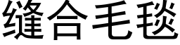 縫合毛毯 (黑體矢量字庫)