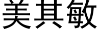 美其敏 (黑體矢量字庫)