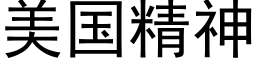 美国精神 (黑体矢量字库)