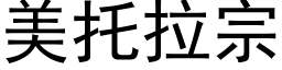 美托拉宗 (黑体矢量字库)