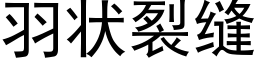 羽狀裂縫 (黑體矢量字庫)