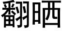 翻晒 (黑体矢量字库)