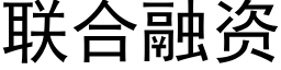 联合融资 (黑体矢量字库)