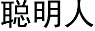 聰明人 (黑體矢量字庫)