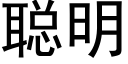 聪明 (黑体矢量字库)