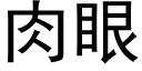 肉眼 (黑體矢量字庫)