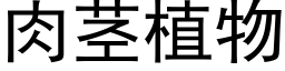 肉茎植物 (黑体矢量字库)