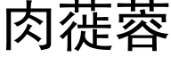 肉蓰蓉 (黑体矢量字库)