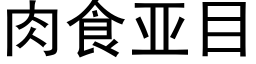 肉食亚目 (黑体矢量字库)