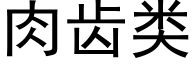 肉齿类 (黑体矢量字库)