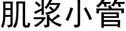 肌浆小管 (黑体矢量字库)