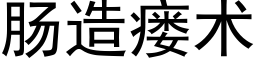 肠造瘘术 (黑体矢量字库)