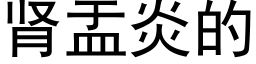 腎盂炎的 (黑體矢量字庫)