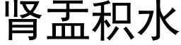 腎盂積水 (黑體矢量字庫)