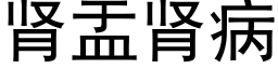 肾盂肾病 (黑体矢量字库)