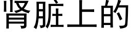 腎髒上的 (黑體矢量字庫)