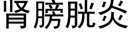 肾膀胱炎 (黑体矢量字库)