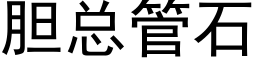 胆总管石 (黑体矢量字库)