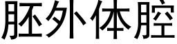 胚外体腔 (黑体矢量字库)