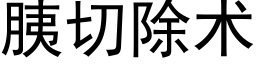 胰切除術 (黑體矢量字庫)