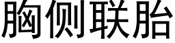 胸侧联胎 (黑体矢量字库)