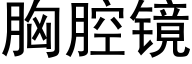 胸腔镜 (黑体矢量字库)