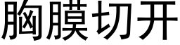 胸膜切開 (黑體矢量字庫)