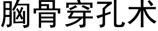 胸骨穿孔术 (黑体矢量字库)