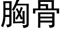 胸骨 (黑體矢量字庫)