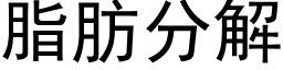 脂肪分解 (黑體矢量字庫)