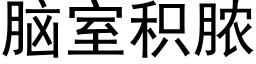 腦室積膿 (黑體矢量字庫)