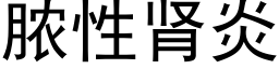 脓性肾炎 (黑体矢量字库)