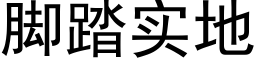 腳踏實地 (黑體矢量字庫)