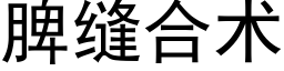 脾縫合術 (黑體矢量字庫)