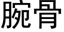 腕骨 (黑体矢量字库)