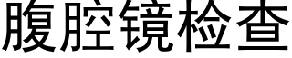 腹腔鏡檢查 (黑體矢量字庫)