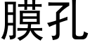 膜孔 (黑体矢量字库)