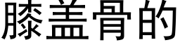 膝盖骨的 (黑体矢量字库)