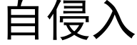 自侵入 (黑体矢量字库)