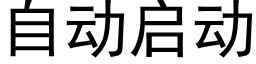 自动启动 (黑体矢量字库)