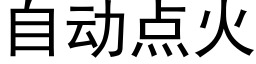 自动点火 (黑体矢量字库)