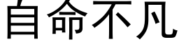 自命不凡 (黑體矢量字庫)