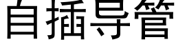 自插导管 (黑体矢量字库)