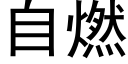 自燃 (黑体矢量字库)