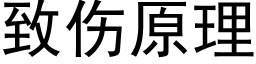 致伤原理 (黑体矢量字库)