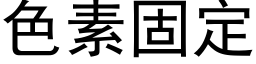 色素固定 (黑體矢量字庫)